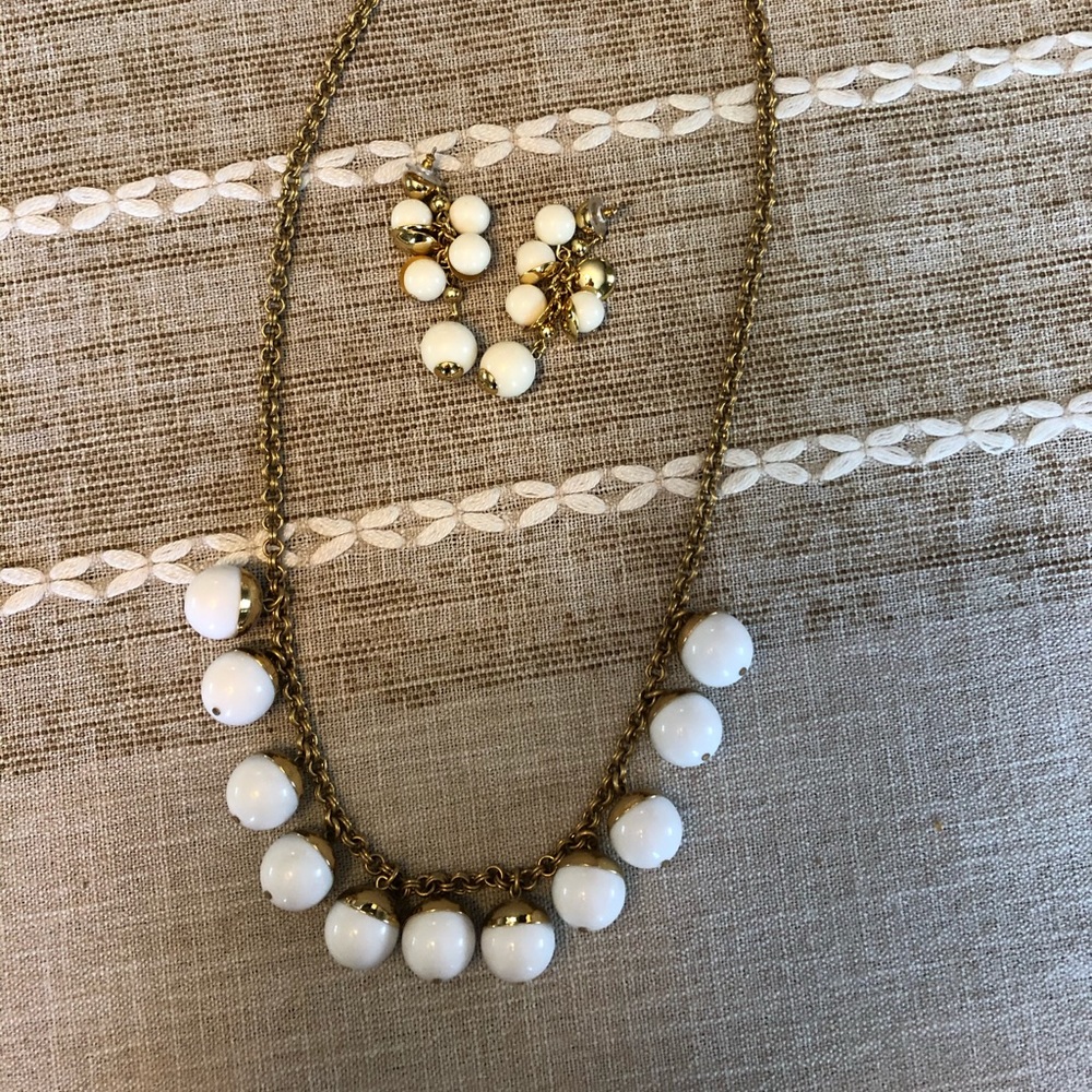 Necklace and matching earrings from j crew